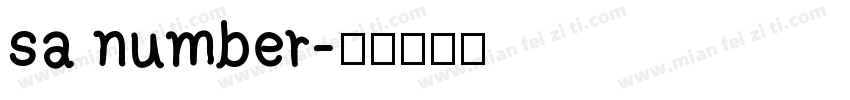 sa number字体转换